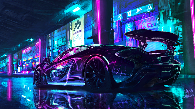 Cyberpunk Supercar :...