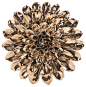 Metallic Medium Ceramic Wall Flower contemporary-wall-sculptures