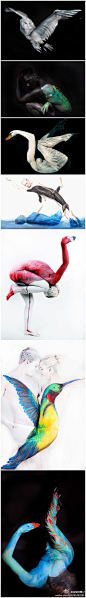 金蛇狂舞-jf【艺术创意】强悍的身体彩绘。