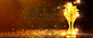 年会多边形金色金属色奖杯黄色光圈舞台颁奖背景图公司-科技感-科技背景-科技海报-科技banner-科技logo-科技底纹
