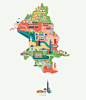 【眼前一亮系列】亚洲城市旅行插画地图——插画师Jing Zhang| 每个城市的区位、标志性建筑、服装特色，一目了然 