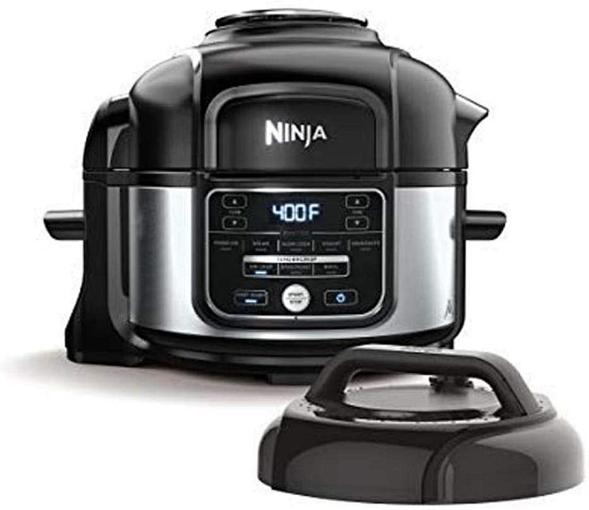 Amazon.com: Ninja OS101 Foodi 9 合 1 压力锅和空气炸锅,带嵌套烤架,5 夸脱,不锈钢 : 家居厨房用品