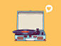 Record Player vinyl retro illustration record turntable analog