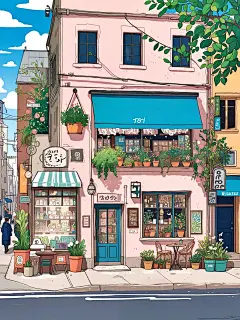 当彩色小镇遇上马卡龙心情_6_治愈卡通画_来自小红书网页版