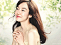 韩艺人林秀晶写真 白色吊带装大秀透明美肌
