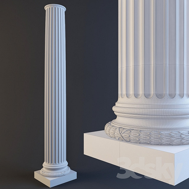 10:43:50罗马柱石膏雕塑模型场景-欧美-复古建筑-之类雲霏-同采自3d