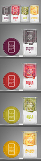 Fruit Yogurt Designed by Mika Kañive. I like the clear packaging to show off the fruit and yogurt inside.: 