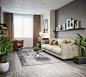 Smart Plaza, Kiev. : Contemporary minimalistic flat in Smart Plaza, Kiev. Commercial render. 