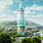 Borjomi Big Bottle : Borjomi is a brand of naturally carbonated mineral water from springs in the Borjomi Gorge of central Georgia. This summer the brand extended its packaging range to 1 L and 1.25 L bottles. Together with Banda agency we've created 3 su