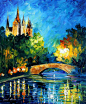 BRIDGE OVER TIME , by Leonid Afremov