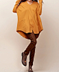 new spring Cotton cape large size shirt : Fabrics; Cotton  Color; ginger  Size  Shoulder limitation, Bust 140cm, Hem 150cm, Length 76cm     Have any questions please contact me and I will be happy