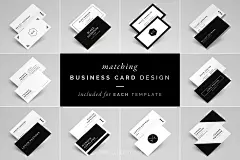 美国黑色简历系列畅销作品合集包！高端简约商务求职信名片模板 Resume/CV Bundle-设计模版-@美工云(meigongyun.com)