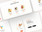 UI设计Web UI界面设计美食网站设计官网网页设计落地页插画风餐饮