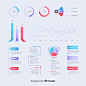 Free vector infographic element collectio