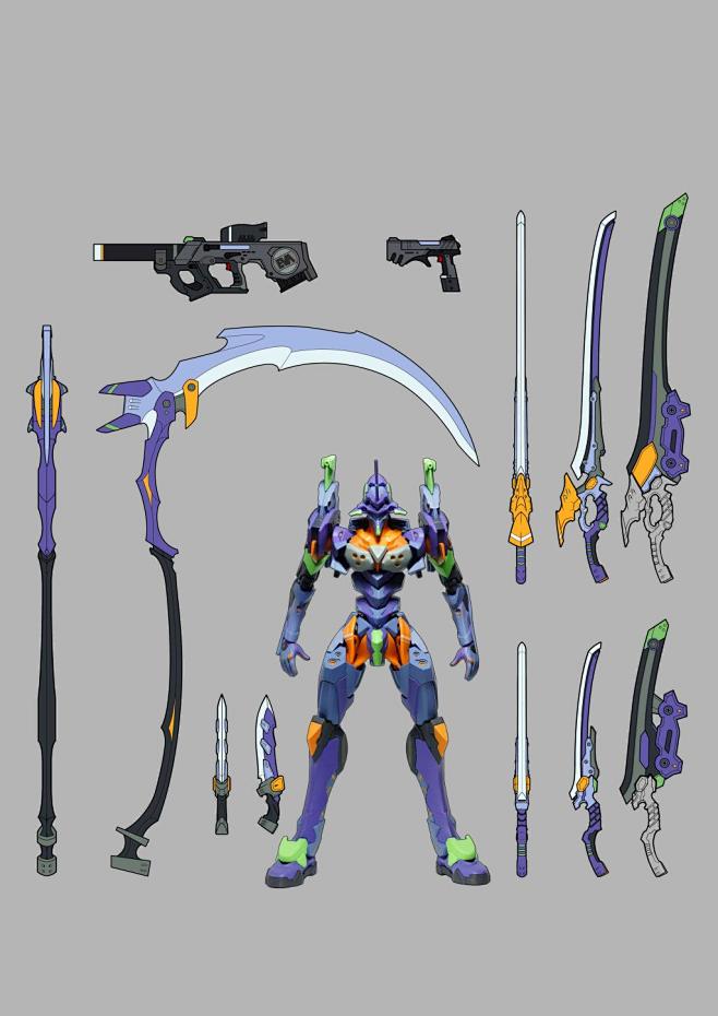 utopiacastgk新世纪福音战士eva新剧场版q武器手办白模淘宝网