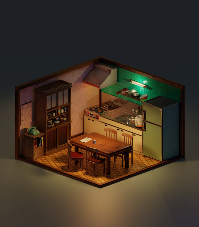 C4D 小房间场景
