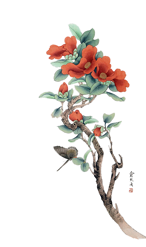 红色花枝15