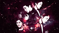 日韩美女帅哥明星红黑艺术设计壁纸