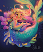 来自salululuart的一组插画作品，都是梦一般的色彩。#设计秀#