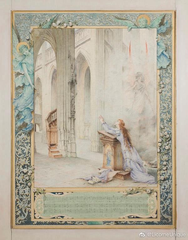 dubufe描绘的场景总是极具故事性:《浮士德》中走入花园的玛格丽特