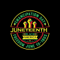 Vector juneteenth day tshirt design