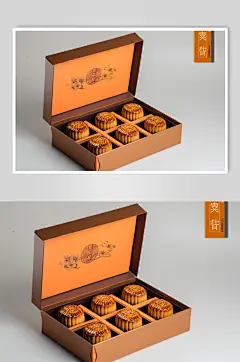 AI数字艺术中秋节送礼月饼礼盒图片