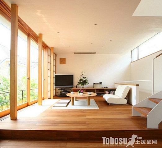 漂亮的客厅日式风格装修图片