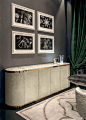 Luxury furniture | modern white sideboard with brass details |www.bocadolobo.com #modernsideboard #sideboardideas: 