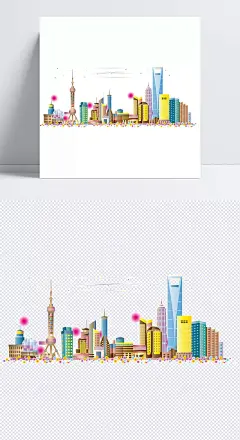 卡通彩色上海城市矢量|城市,东方明珠,上海,设计,迪斯尼,绘画,构图,创新,理念,构思,展示,艺术,节日,庆典,清晰,东方文化,彩色,彩色城市,卡通,卡通城市,外滩,卡通元素,手绘/卡通