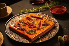 麻辣锅底调味料美食火锅底料摄影图