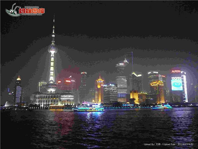 上海东方明珠夜景图片素材