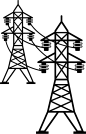 电网 电网铁塔高压电线素材PNG模板