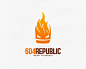 604 REPUBLIC 头像 火焰 火苗 橘红色 表情 服饰 商标设计  标志 logo 国外 外国 国内 品牌 设计 创意 欣赏