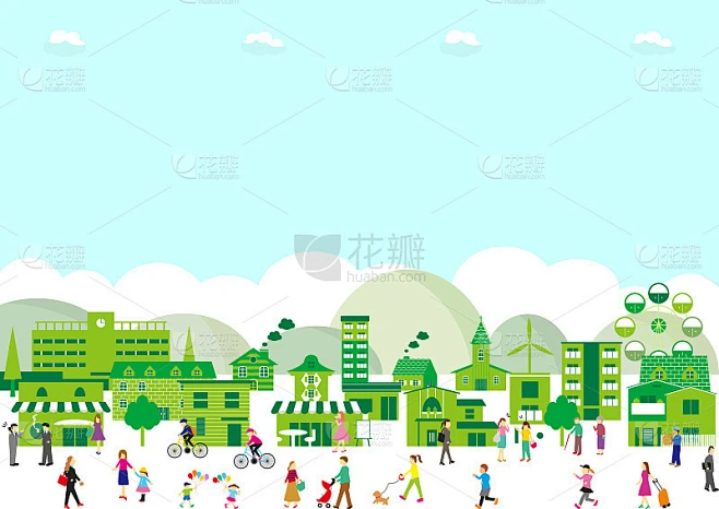 人们在城市和建筑中的生活方式素材-花瓣网