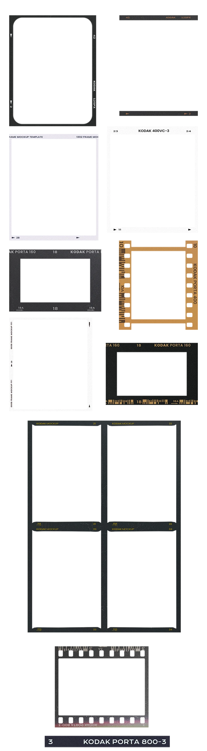 复古相框照片胶片胶卷底片相处电影质感滤镜_PNG：
