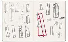 club mirror standalone 2 CLUB 独立式镜子挂衣架 简约风格家具设计http://www.yipinpo.com/talks/16129 #手工# #DIY#