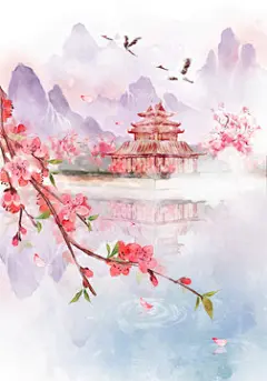 作品专题-「古风场景插画图片下载」浪漫唯美水彩画_手绘言情小说封面插图_汇图网huitu.com,汇图网www.huitu.com