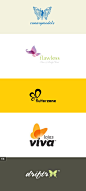 以蝴蝶为元素的LOGO设计LOGO设计企业标识公司标志设计素材 #LOGO##标志#