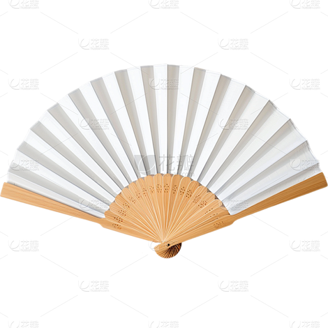 中国风通用实景空白扇子元素素材