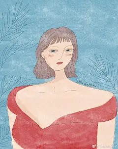 #画美人更美# @巨匠本色 @Sheena神话 @手绘插画 @阿妹艺术 @插画精选 @插画圈 @插画视觉 @微博美学@插画魅力  每日一画超话#宅出美好春天##影视宅急送# 近期作品。有一个姑娘，她很简单，也很可爱。她有浪漫的灵魂和美好的向往。 ​​​​