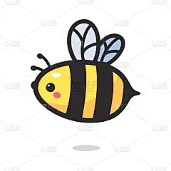 可爱的小蜜蜂笑着用蜂蜜装饰甜点