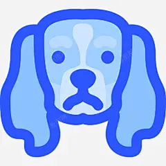 狗狗品种2蓝色 平面电商 创意素材