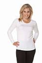 Amazon.com: Heirloom Long-Sleeve, Scoop Neck Tee, Women’s Extra-Length Layering top (White, S): Clothing