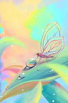 森系森林野外仙境插画海报风景