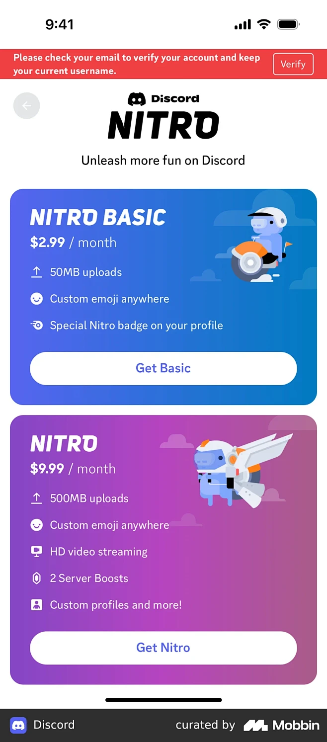 Discord Nitro screen