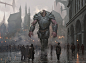 Watchful Giant - Magic the Gathering, Greg Rutkowski : Illustration done for Magic the Gathering.