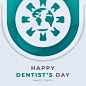 Happy dentist's day celebration vector design illustration for background poster banner advertising