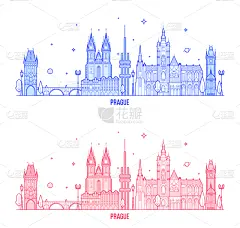 城市天际线,布拉格,捷克,建筑外部,城市,旅途,国内著名景点,商务,健康保健,名声