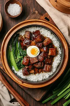 秘制卤肉饭美食摄影