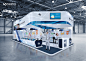 Sapphire Exhibition Stand 16x6x5 m : Exhibition Stand In Futuristic style for Dubai based Healthcare Company